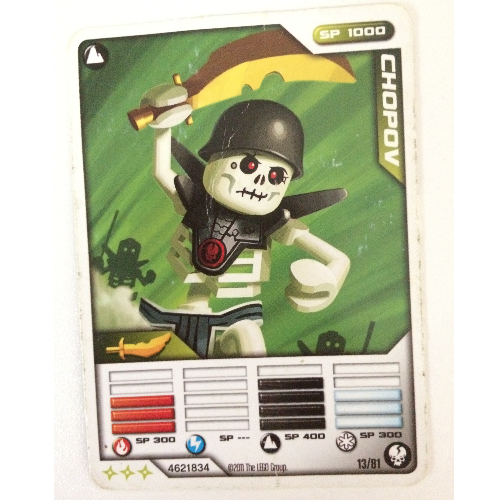Carte à collectionner, Ninjago paquet de cartes #1: 13 - Chopov - Version nord-américaine (Trading Card, Ninjago Deck #1: 13 - Chopov - North American Version)