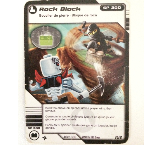 Carte à collectionner, Ninjago paquet de cartes:1: 70 - Rock Block - Version nord-américaine (Trading Card, Ninjago Deck #1: 70 - Rock Block - North American Version)