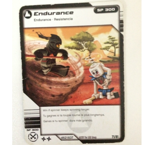 Carte à collectionner, Ninjago paquet de cartes:1: 71 - Endurance - Version nord-américaine (Trading Card, Ninjago Deck #1: 71 - Endurance - North American Version)