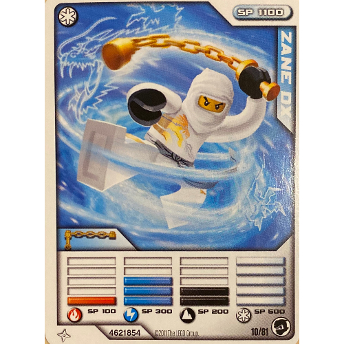 Carte à collectionner, Ninjago paquet de cartes #1: 10 - Zane DX - Version nord-américaine (Trading Card, Ninjago Deck #1: 10 - Zane DX - North American Version)
