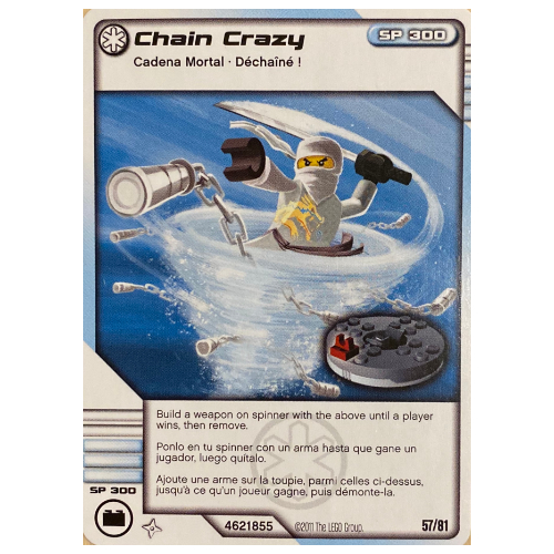 Carte à collectionner, Ninjago paquet de cartes:1: 57 - Chain Crazy - Version nord-américaine (Trading Card, Ninjago Deck #1: 57 - Chain Crazy - North American Version)