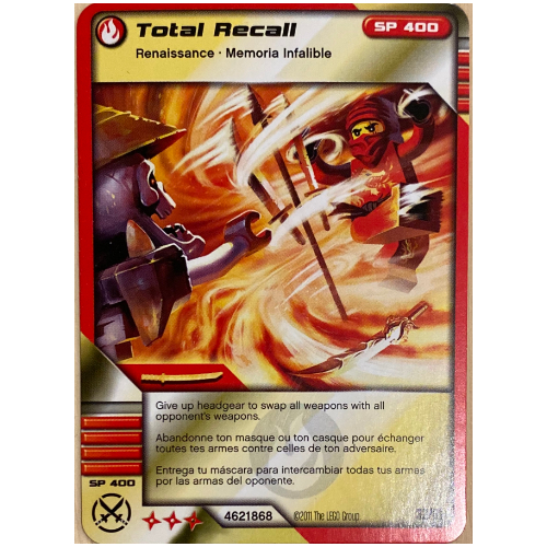 Carte à collectionner, paquet de cartes Ninjago 1: 32 - rappel total - version nord-américaine (Trading Card, Ninjago Deck #1: 32 - Total Recall - North American Version)