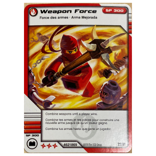Carte à collectionner, Ninjago paquet de cartes 1: 22 - Force d'arme - Version nord-américaine (Trading Card, Ninjago Deck #1: 22 - Weapon Force - North American Version)