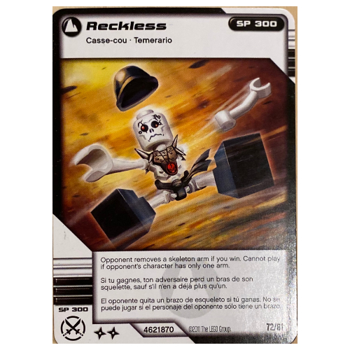 Carte à collectionner, Ninjago paquet de cartes 1: 72 - téméraire - version nord-américaine (Trading Card, Ninjago Deck #1: 72 - Reckless - North American Version)