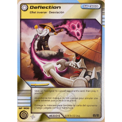 Carte à collectionner, Ninjago paquet de cartes 1: 65 - Déflexion - Version internationale (Trading Card, Ninjago Deck #1: 65 - Deflection - International Version)