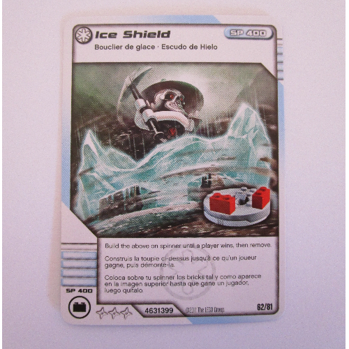Carte à collectionner, Ninjago paquet de cartes #1: 62 - Bouclier de glace - Version internationale (Trading Card, Ninjago Deck #1: 62 - Ice Shield - International Version)