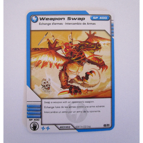 Carte à collectionner, Ninjago paquet de cartes #1: 46 - Échange d'armes - Version internationale (Trading Card, Ninjago Deck #1: 46 - Weapon Swap - International Version)