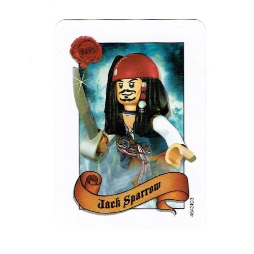 Carte à collectionner, pirates de la caraïbe - moineau jack (Trading Card, Pirates of the Caribbean - Jack Sparrow)