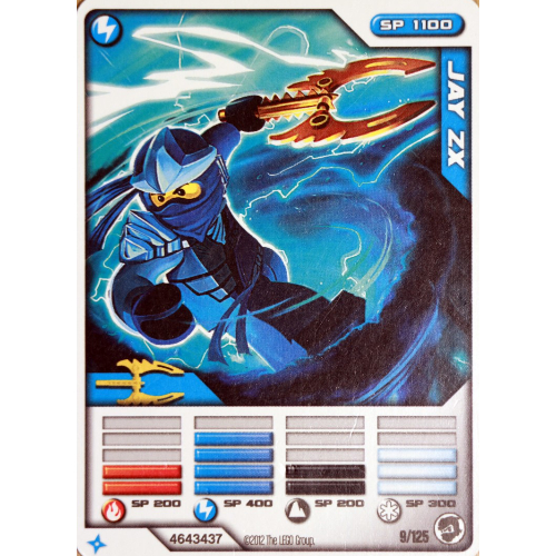 Carte à collectionner, Ninjago paquet de cartes:2: 9 - Jay ZX - Version internationale (Trading Card, Ninjago Deck #2: 9 - Jay ZX - International Version)