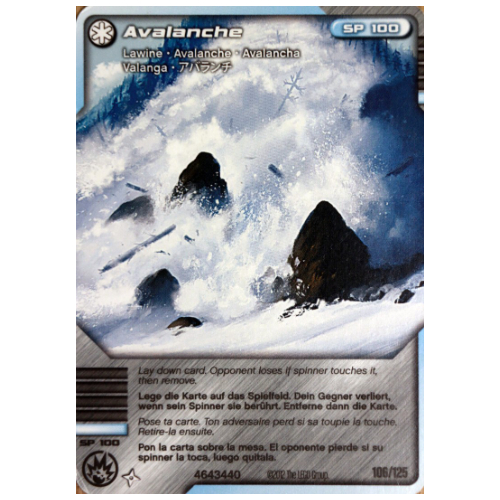 Carte à collectionner, Ninjago paquet de cartes:2: 106 - Avalanche - Version Internationale (Trading Card, Ninjago Deck #2: 106 - Avalanche - International Version)