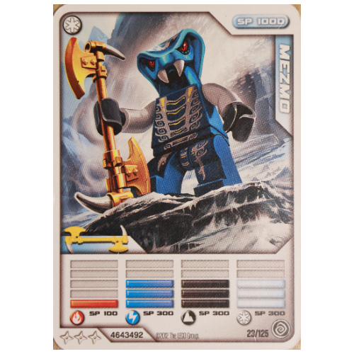 Carte à collectionner, Ninjago paquet de cartes #2: 23 - Mezmo - Version internationale (Trading Card, Ninjago Deck #2: 23 - Mezmo - International Version)