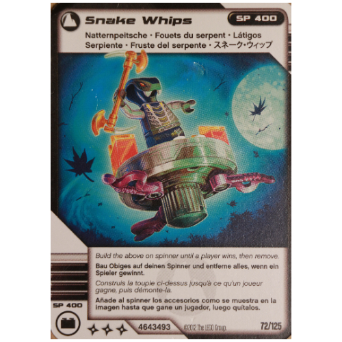 Carte à collectionner, paquet de cartes Ninjago 2: 72 - fouets de serpent - version internationale (Trading Card, Ninjago Deck #2: 72 - Snake Whips - International Version)
