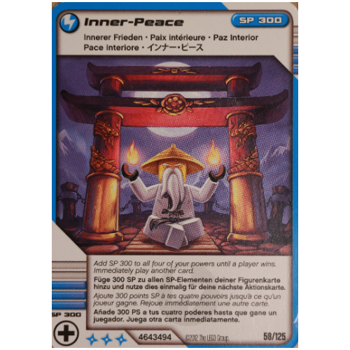 Carte à collectionner, Ninjago paquet de cartes:2: 58 - Inner-Peace - Version Française (Trading Card, Ninjago Deck #2: 58 - Inner-Peace - International Version)