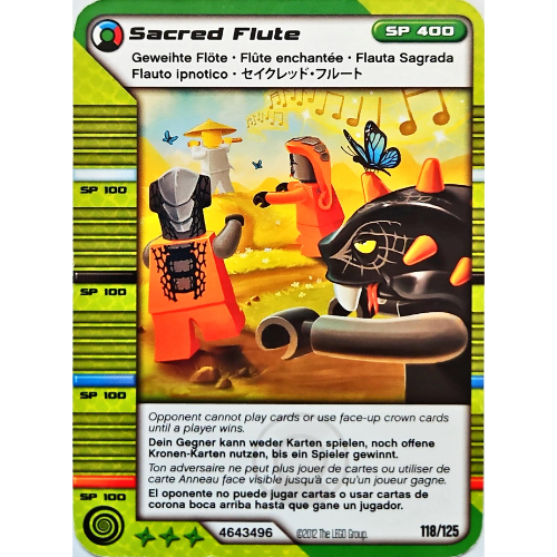 Carte à collectionner, paquet de cartes Ninjago 2: 118 - flûte sacrée - version internationale (Trading Card, Ninjago Deck #2: 118 - Sacred Flute - International Version)