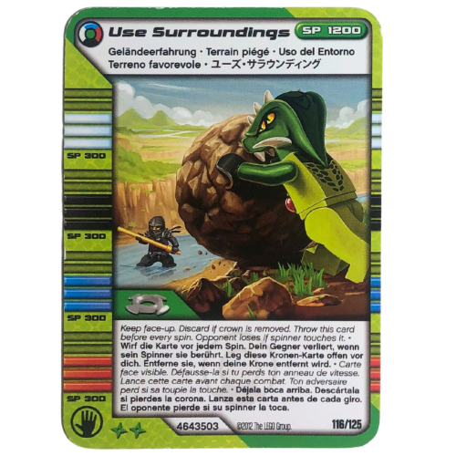Carte à collectionner, Ninjago paquet de cartes #2: 116 - Utilisez les environs - Version internationale (Trading Card, Ninjago Deck #2: 116 - Use Surroundings - International Version)
