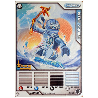 Visuel indicatif Rebrickable de Carte à collectionner, Ninjago paquet de cartes #2: 21 - NRG Zane - Version internationale (Trading Card, Ninjago Deck #2: 21 - NRG Zane - International Version)