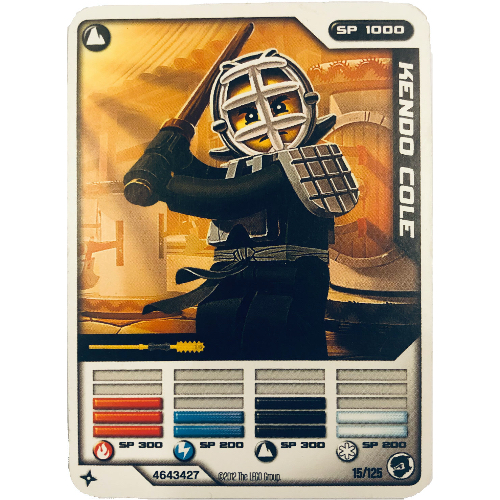Carte à collectionner, Ninjago paquet de cartes:2: 15 - Kendo Cole - Version nord-américaine (Trading Card, Ninjago Deck #2: 15 - Kendo Cole - North American Version)