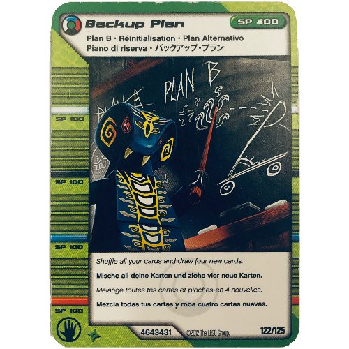 Carte à collectionner, Ninjago paquet de cartes #2: 122 - Plan de sauvegarde - Version nord-américaine (Trading Card, Ninjago Deck #2: 122 - Backup Plan - North American Version)