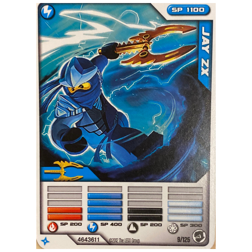 Carte à collectionner, Ninjago paquet de cartes:2: 9 - Jay ZX - Version nord-américaine (Trading Card, Ninjago Deck #2: 9 - Jay ZX - North American Version)