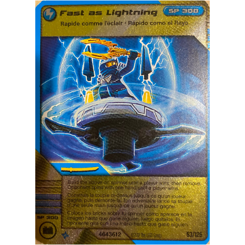 Carte à collectionner, Ninjago paquet de cartes:2: 53 - Rapide comme la foudre - Version nord-américaine (Trading Card, Ninjago Deck #2: 53 - Fast as Lightning - North American Version)
