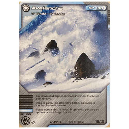 Carte à collectionner, Ninjago paquet de cartes:2: 106 - Avalanche - Version nord-américaine (Trading Card, Ninjago Deck #2: 106 - Avalanche - North American Version)