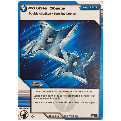 Carte à collectionner, paquet de cartes Ninjago 2: 57 - étoiles doubles - version nord-américaine (Trading Card, Ninjago Deck #2: 57 - Double Stars - North American Version)