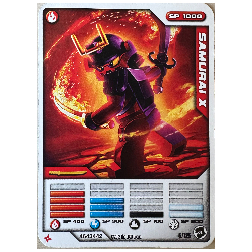 Carte à collectionner, Ninjago paquet de cartes 2: 5 - samouraï x - version nord-américaine (Trading Card, Ninjago Deck #2: 5 - Samurai X - North American Version)