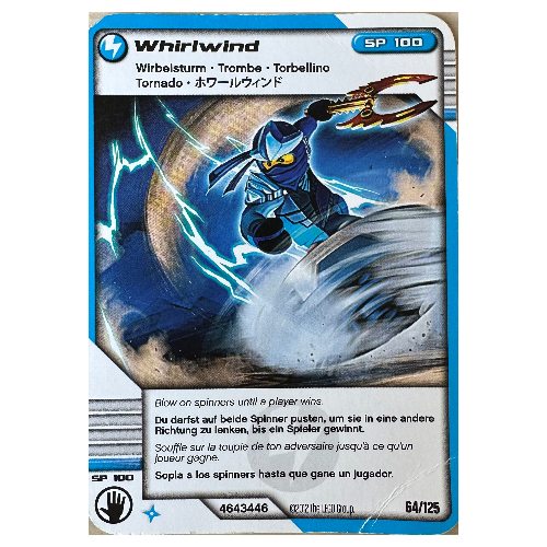 Carte à collectionner, Ninjago paquet de cartes #2: 64 - Tourbillon - Version nord-américaine (Trading Card, Ninjago Deck #2: 64 - Whirlwind - North American Version)