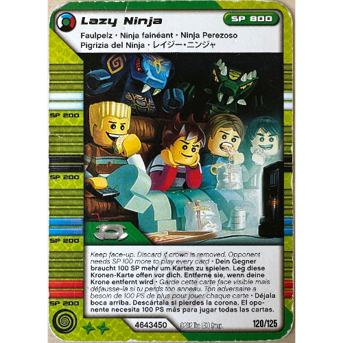 Carte à collectionner, Ninjago paquet de cartes:2: 120 - Ninja paresseux - Version nord-américaine (Trading Card, Ninjago Deck #2: 120 - Lazy Ninja - North American Version)
