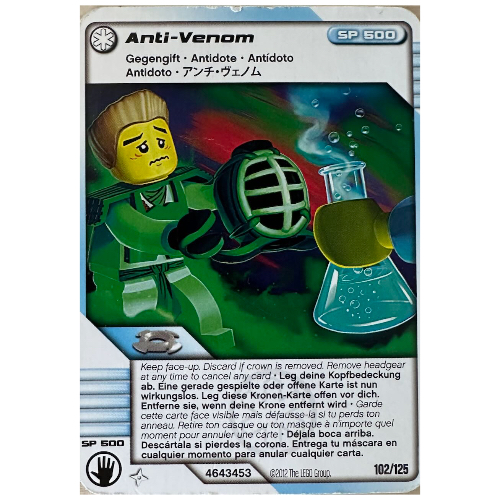Carte à collectionner, Ninjago paquet de cartes 2: 102 - Anti-Venom - Version nord-américaine (Trading Card, Ninjago Deck #2: 102 - Anti-Venom - North American Version)