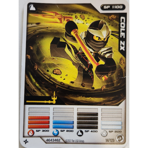 Carte à collectionner, Ninjago paquet de cartes #2: 14 - Cole ZX - Version nord-américaine (Trading Card, Ninjago Deck #2: 14 - Cole ZX - North American Version)