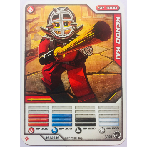 Carte à collectionner, Ninjago paquet de cartes:2: 3 - Kendo Kai - Version nord-américaine (Trading Card, Ninjago Deck #2: 3 - Kendo Kai - North American Version)