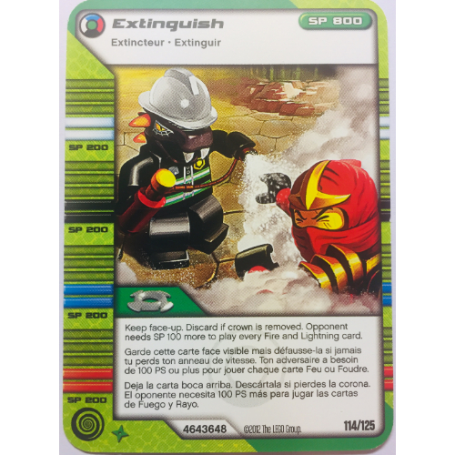 Carte à collectionner, Ninjago paquet de cartes #2: 114 - Extinction - Version nord-américaine (Trading Card, Ninjago Deck #2: 114 - Extinguish - North American Version)