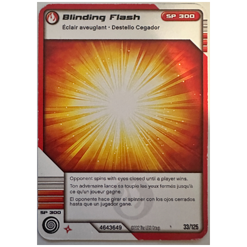 Carte à collectionner, Ninjago paquet de cartes:2: 33 - Flash aveuglant - Version nord-américaine (Trading Card, Ninjago Deck #2: 33 - Blinding Flash - North American Version)