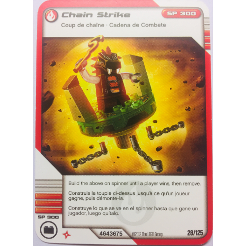 Carte à collectionner, Ninjago paquet de cartes:2: 28 - Strike de chaîne - version nord-américaine (Trading Card, Ninjago Deck #2: 28 - Chain Strike - North American Version)