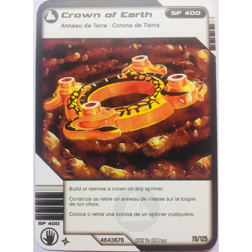 Carte à collectionner, Ninjago paquet de cartes:2: 70 - Couronne de la Terre - Version nord-américaine (Trading Card, Ninjago Deck #2: 70 - Crown of Earth - North American Version)