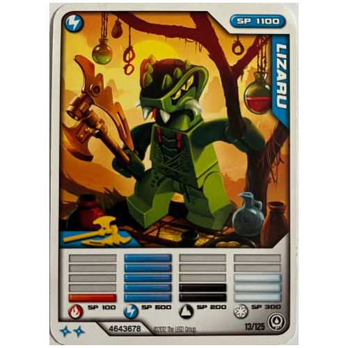 Carte à collectionner, Ninjago paquet de cartes #2: 13 - Lizaru - Version nord-américaine (Trading Card, Ninjago Deck #2: 13 - Lizaru - North American Version)