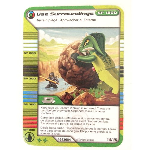 Carte à collectionner, Ninjago paquet de cartes #2: 116 - Utilisation des environs - Version nord-américaine (Trading Card, Ninjago Deck #2: 116 - Use Surroundings - North American Version)