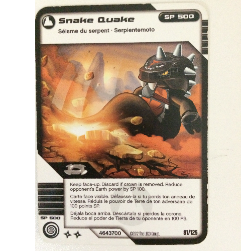 Carte à collectionner, Ninjago paquet de cartes 2: 81 - serpent tremblement de terre - version nord-américaine (Trading Card, Ninjago Deck #2: 81 - Snake Quake - North American Version)