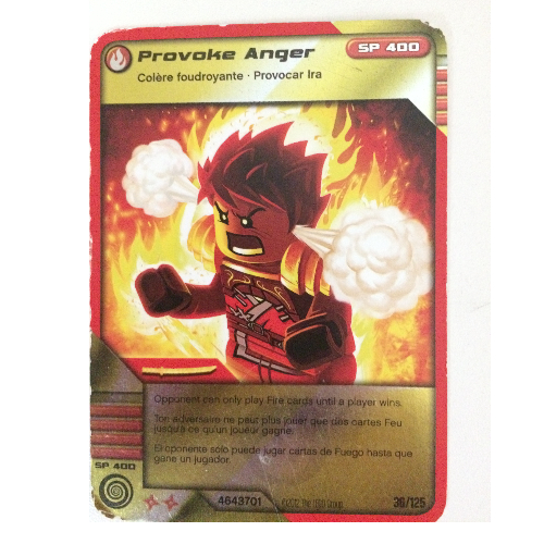 Carte à collectionner, Ninjago paquet de cartes:2: 36 - Provoquer la colère - Version nord-américaine (Trading Card, Ninjago Deck #2: 36 - Provoke Anger - North American Version)
