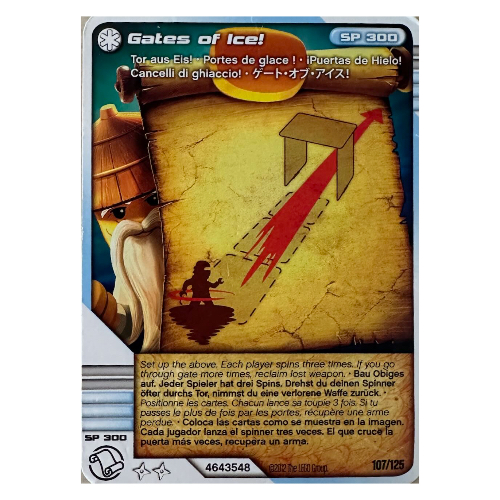 Carte à collectionner, Ninjago paquet de cartes:2: 107 - Portes de glace! - Version nord-américaine (Trading Card, Ninjago Deck #2: 107 - Gates of Ice! - North American Version)
