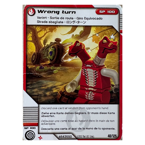 Carte à collectionner, Ninjago paquet de cartes 2: 40 - Mauvais virage - Version nord-américaine (Trading Card, Ninjago Deck #2: 40 - Wrong turn - North American Version)