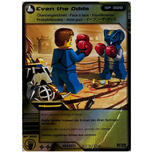 Carte à collectionner, Ninjago Deck2: 91 - Même les cotes - Version nord-américaine (Trading Card, Ninjago Deck #2: 91 - Even the Odds - North American Version)