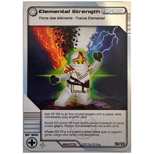 Carte à collectionner, Ninjago paquet de cartes #2: 110 - Force élémentaire - Version nord-américaine (Trading Card, Ninjago Deck #2: 110 - Elemental Strength - North American Version)