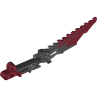 Visuel indicatif Rebrickable de Grand bâton d'arme de figurine, bâton de confusion de Vahki, avec le motif noir marbré (Large Figure Weapon Staff, Vahki Staff of Confusion, with Marbled Black Pattern)