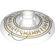 Visuel indicatif Rebrickable de Plat 2 x 2 inversé [Radar] avec motif imprimé Runes élaboré (Dish 2 x 2 Inverted [Radar] with Elaborate Runes Print)