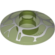 Visuel indicatif Rebrickable de Plat 2 x 2 inversé [radar] avec motif imprimé en toile d'araignée blanche (Dish 2 x 2 Inverted [Radar] with White Spider Web Print)