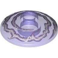 Visuel indicatif Rebrickable de Plat 2 x 2 inversé [Radar] avec motif imprimé Lavande et Blanc Électricité (Dish 2 x 2 Inverted [Radar] with Lavender and White Electricity Print)