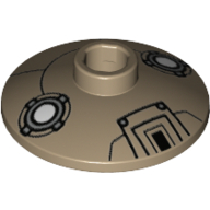 Plat 2 x 2 inversé [radar] avec des machines (tête de dalk) motif imprimé (Dish 2 x 2 Inverted [Radar] with Machinery (Dalek Head) Print)