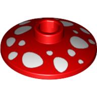 Visuel indicatif Rebrickable de Plat 2 x 2 inversé [Radar] avec motif imprimé de taches de champignons (Dish 2 x 2 Inverted [Radar] with Mushroom Spots Print)